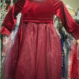 Elegant Burgundy Velvet Dress